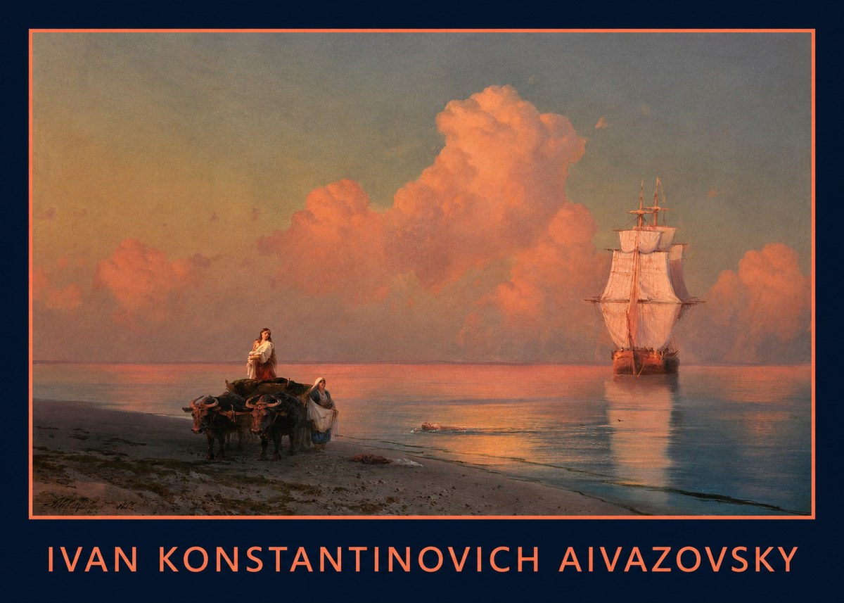 Ivan Konstantinovich Aivazovsky Sunset at Sea No1 - Plakat