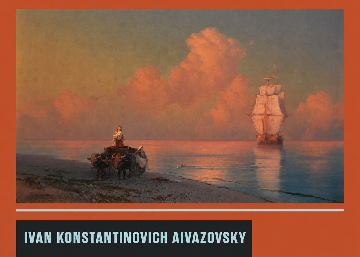 Ivan Konstantinovich Aivazovsky Sunset at Sea No4 - Plakat