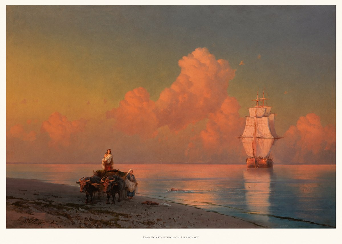 Ivan Konstantinovich Aivazovsky Sunset at Sea No5 - Plakat
