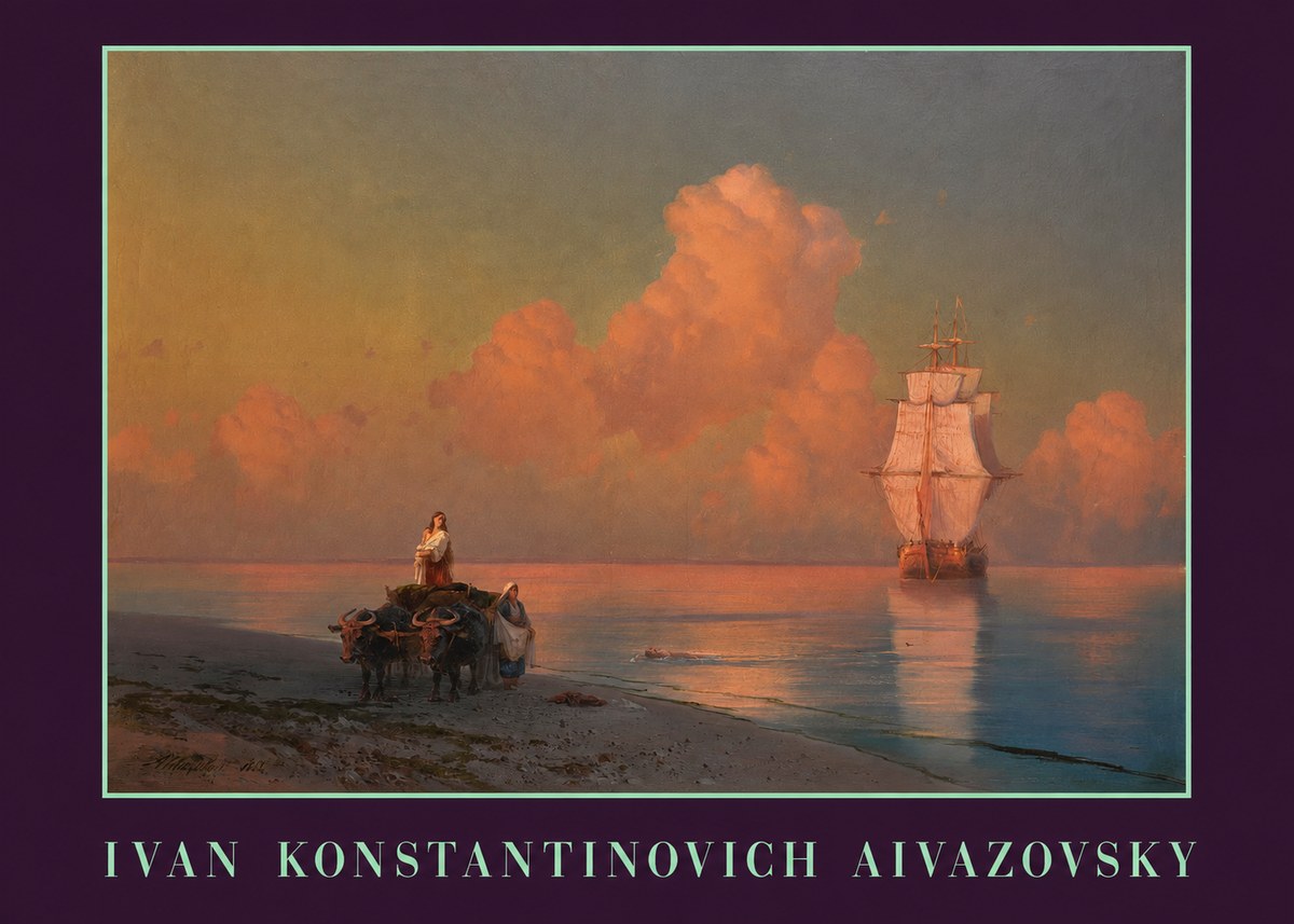 Ivan Konstantinovich Aivazovsky Sunset at Sea No6 - Plakat