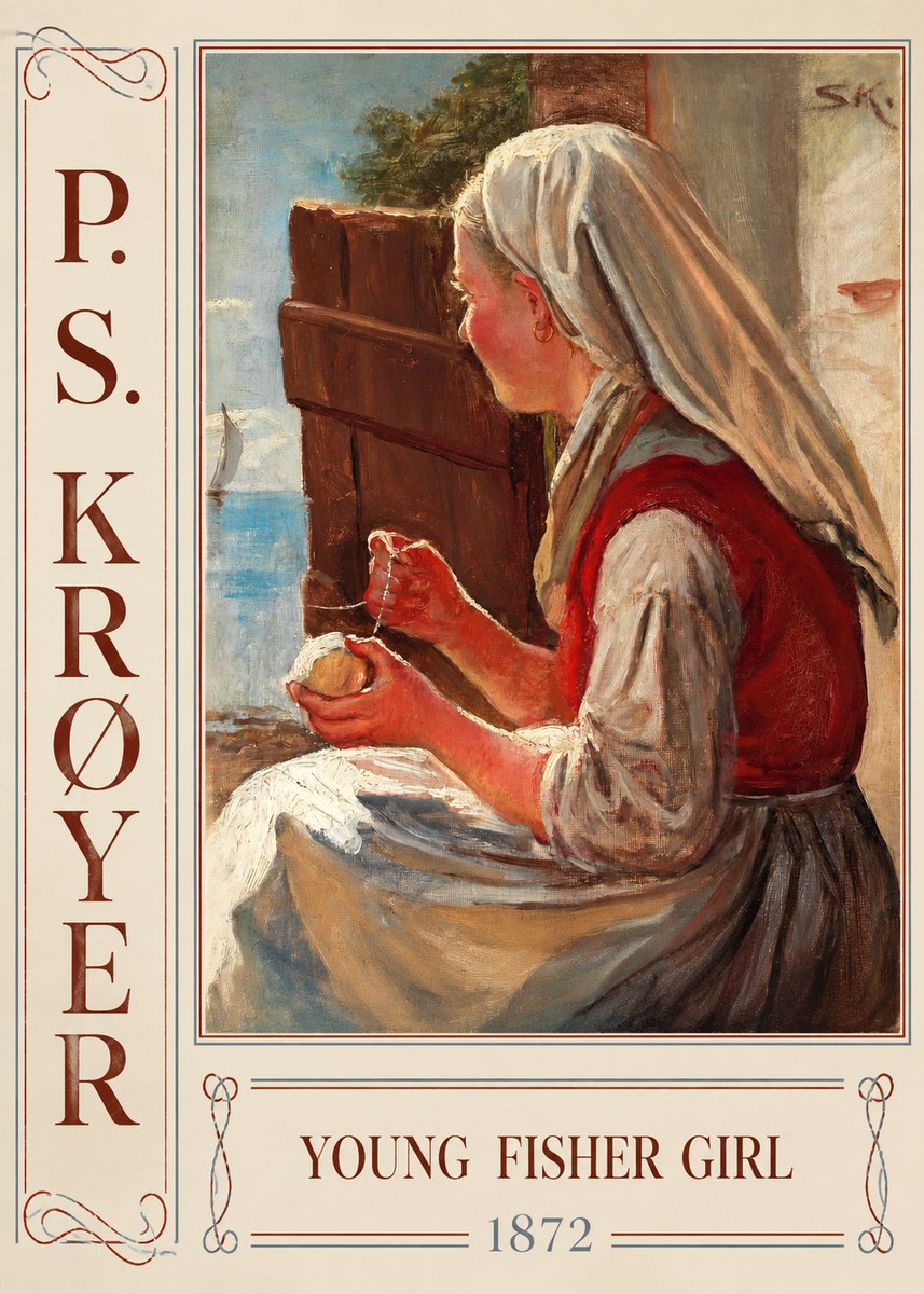 P.S. Krøyer Young Fisher Girl No2 - Plakat
