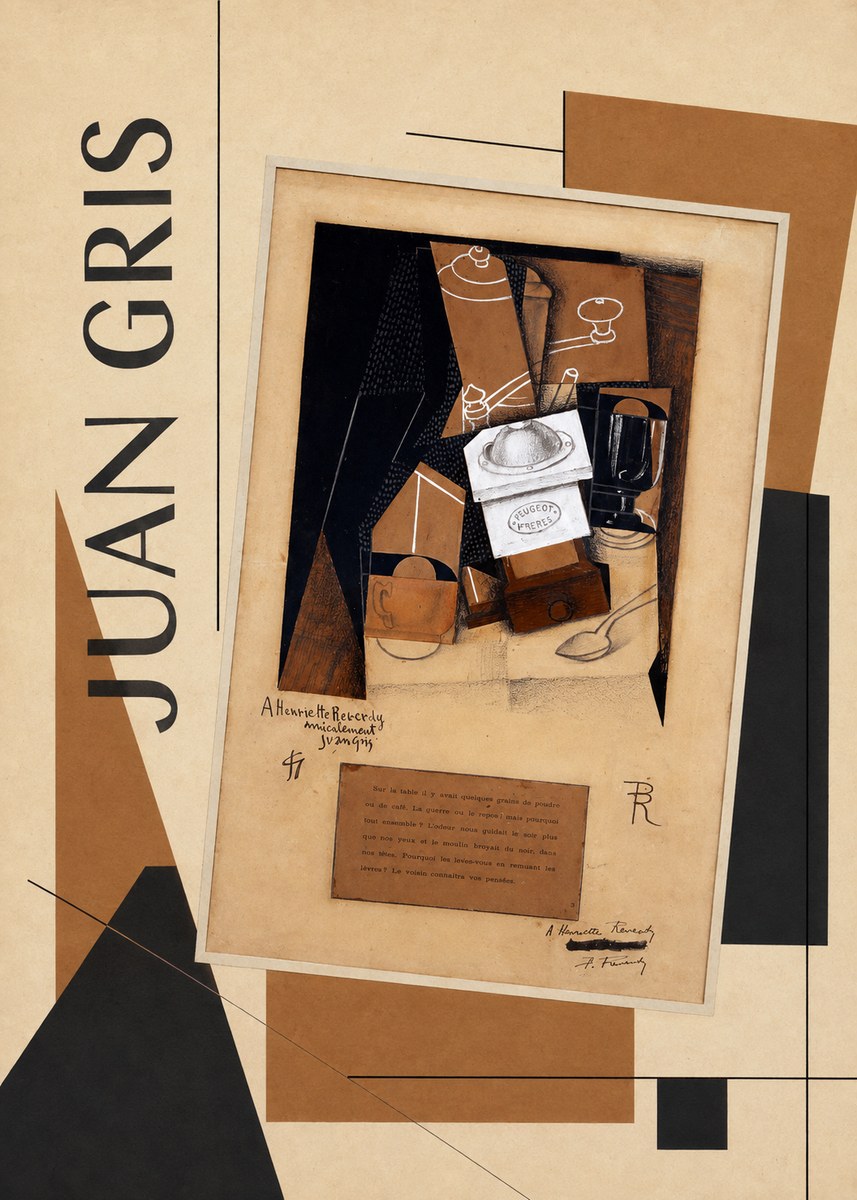 Juan Gris Still Life with Coffee Grinder II No2 - Plakat