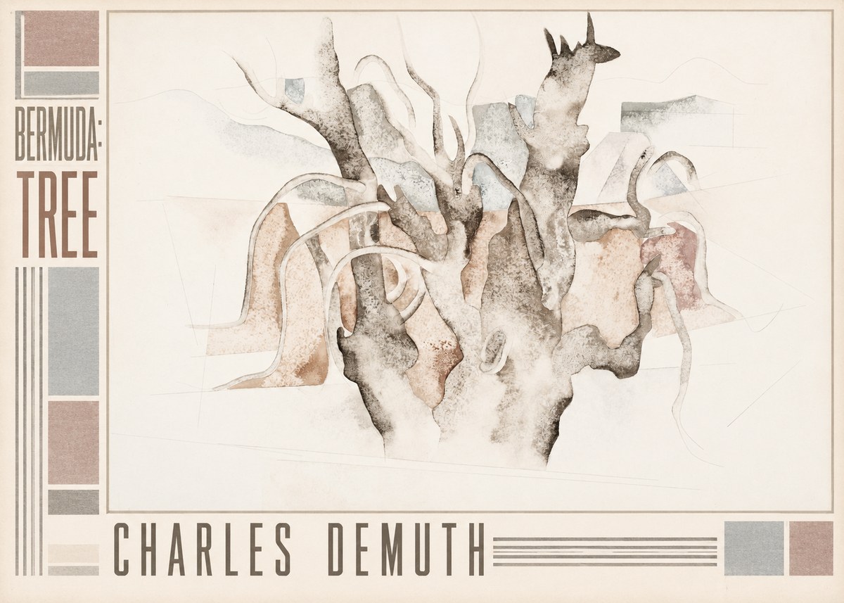 Charles Demuth Bermuda: Tree No5 - Plakat