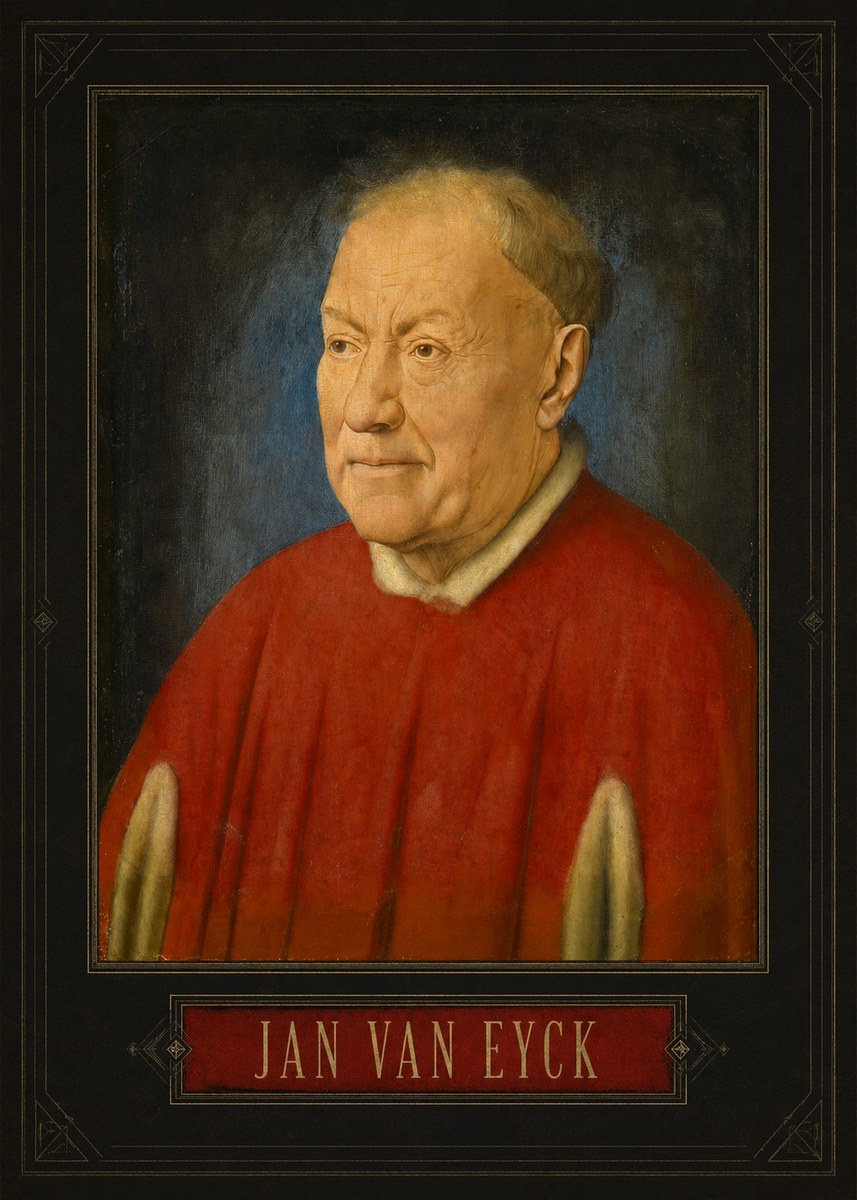 Jan van Eyck Portrait of a Man III No4 - Plakat