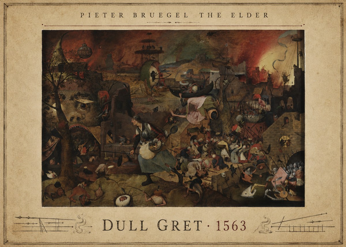 Pieter Bruegel Dull Gret III No4 - Plakat
