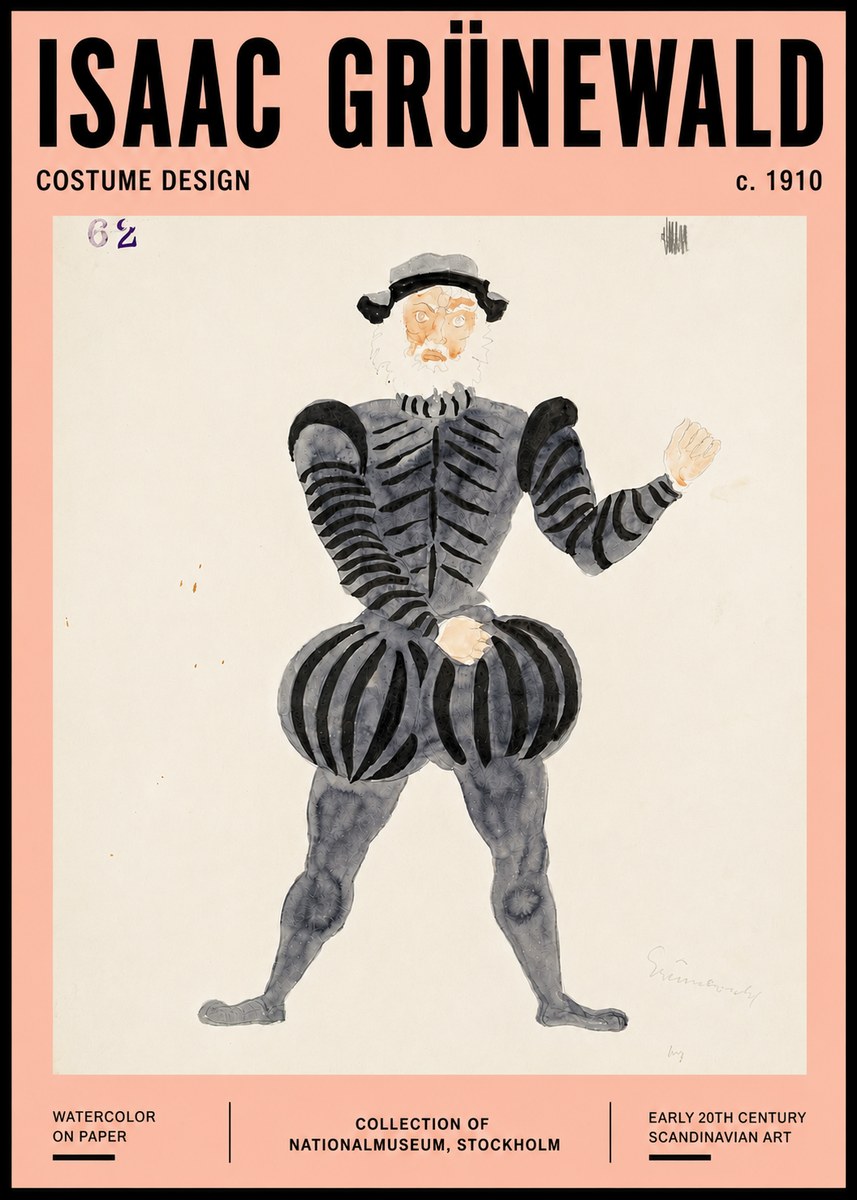 Isaac Grünewald Costume Design C. 1910 No5 - Plakat
