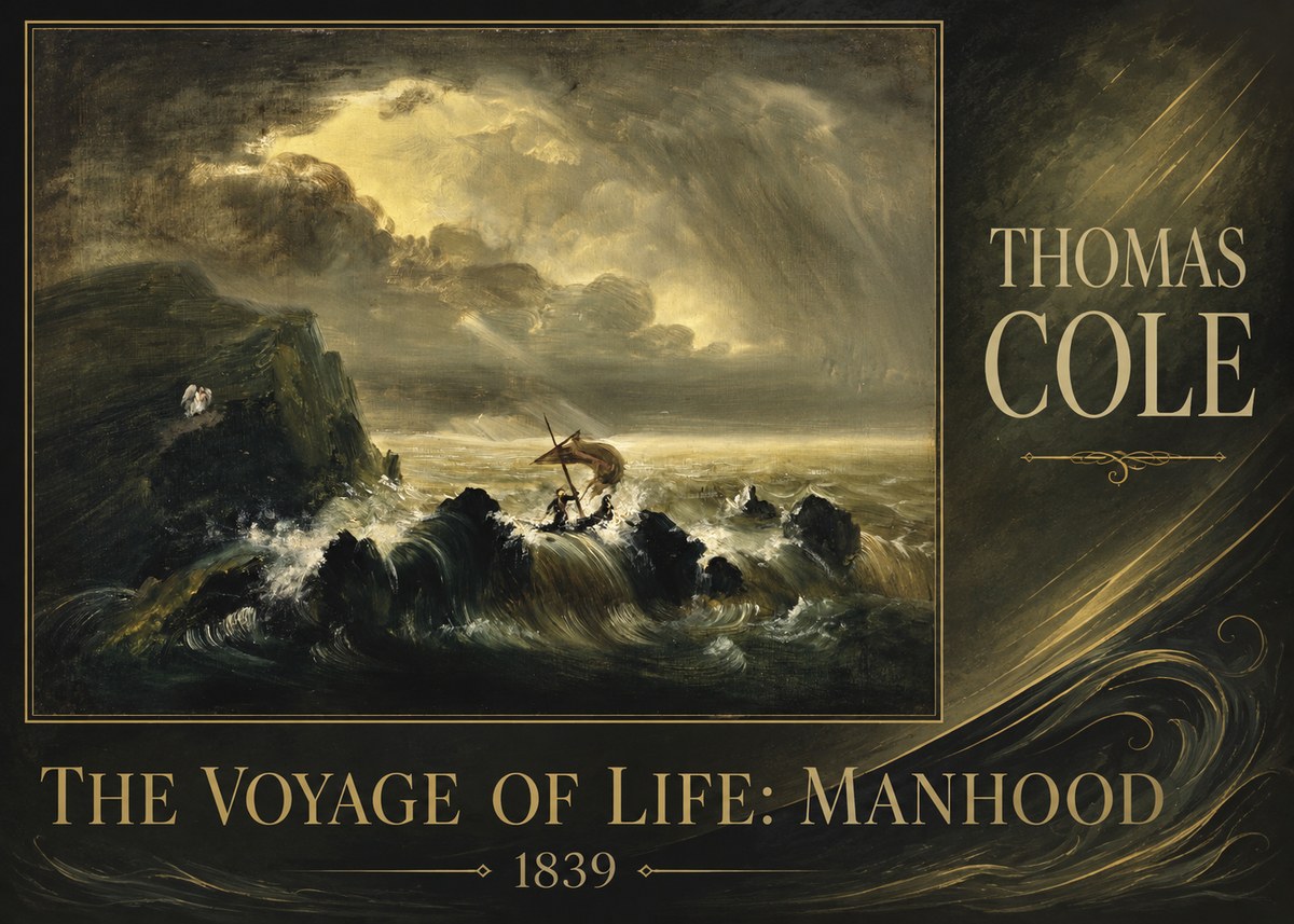 Thomas Cole The Voyage of Life: Manhood IV No2 - Plakat