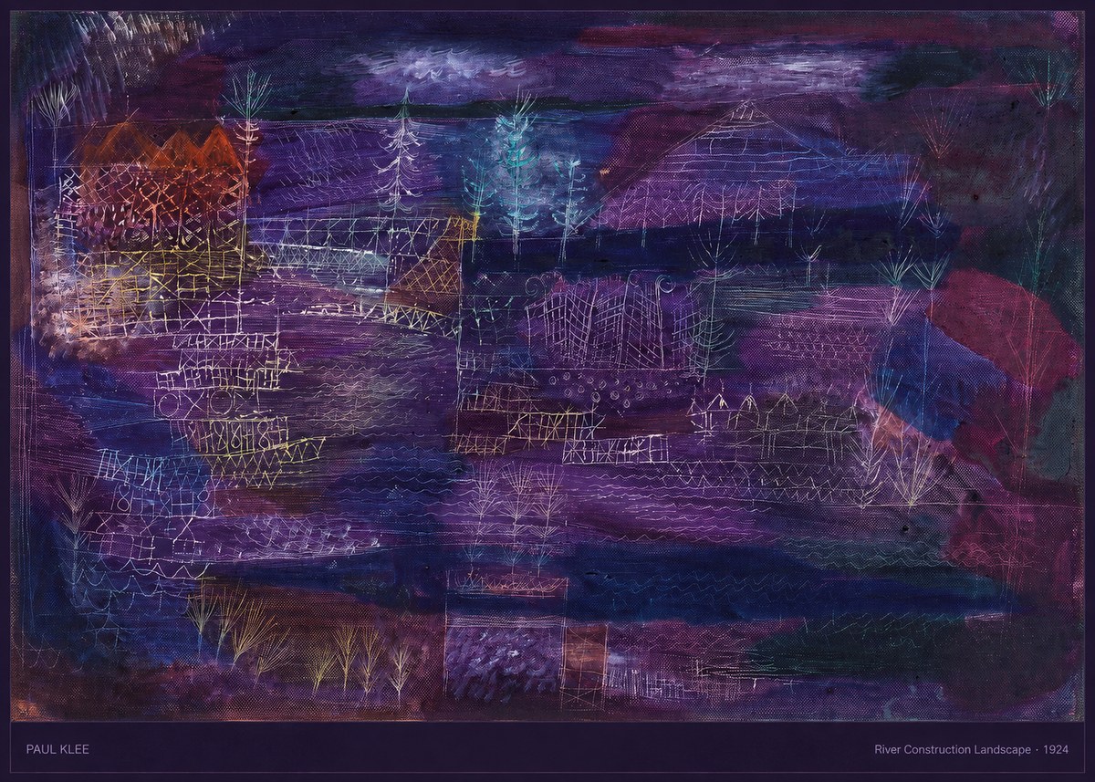 Paul Klee River Construction Landscape No5 - Plakat