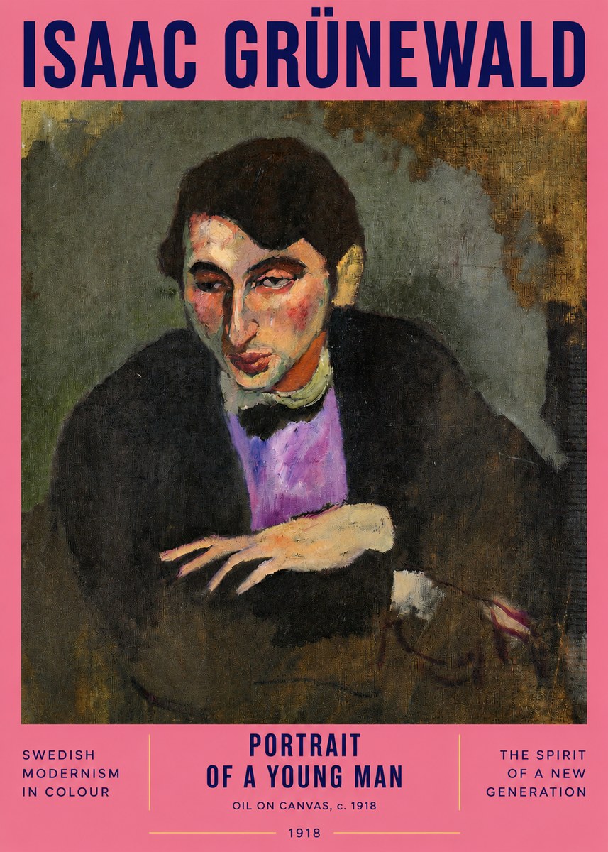 Isaac Grünewald Portrait of a Young Man No2 - Plakat