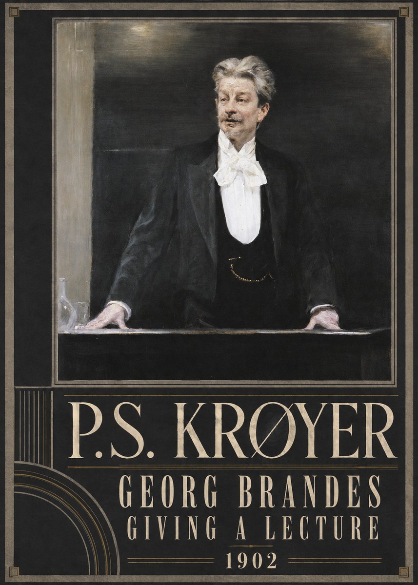 P.S. Krøyer Georg Brandes Giving a Lecture No3 - Plakat