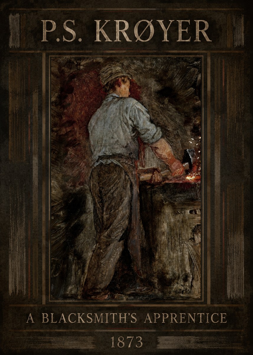 P.S. Krøyer A Blacksmith's Apprentice No1 - Plakat