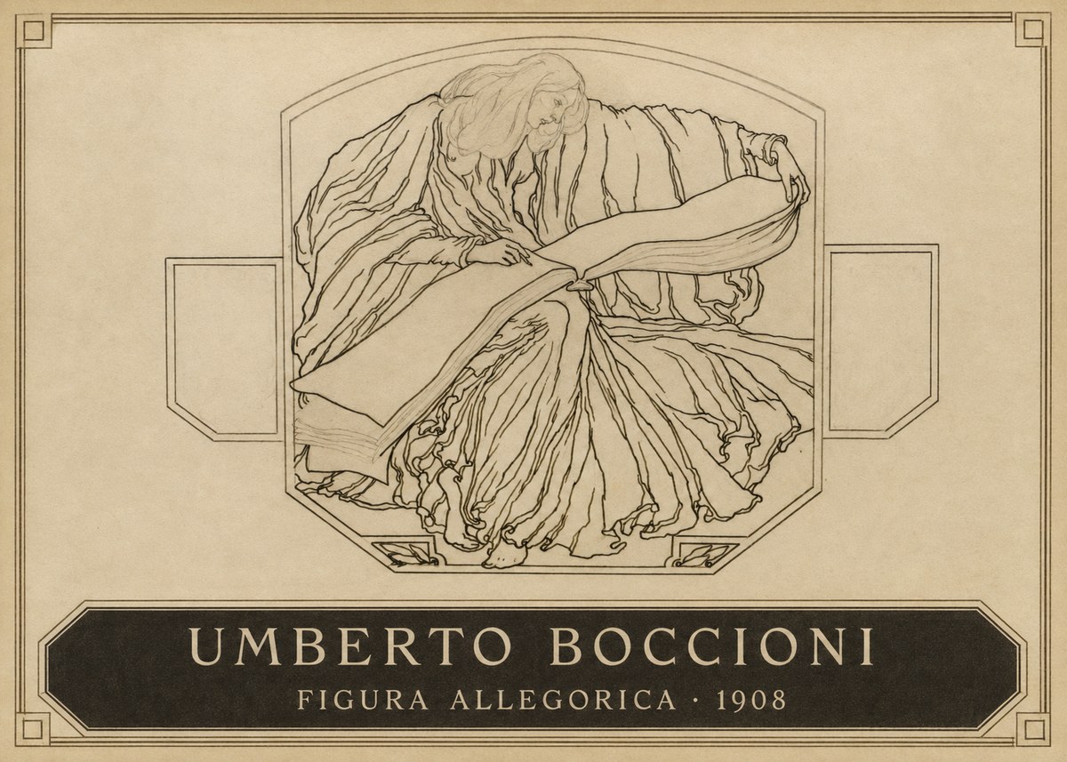 Umberto Boccioni Figura Allegorica No3 - Plakat