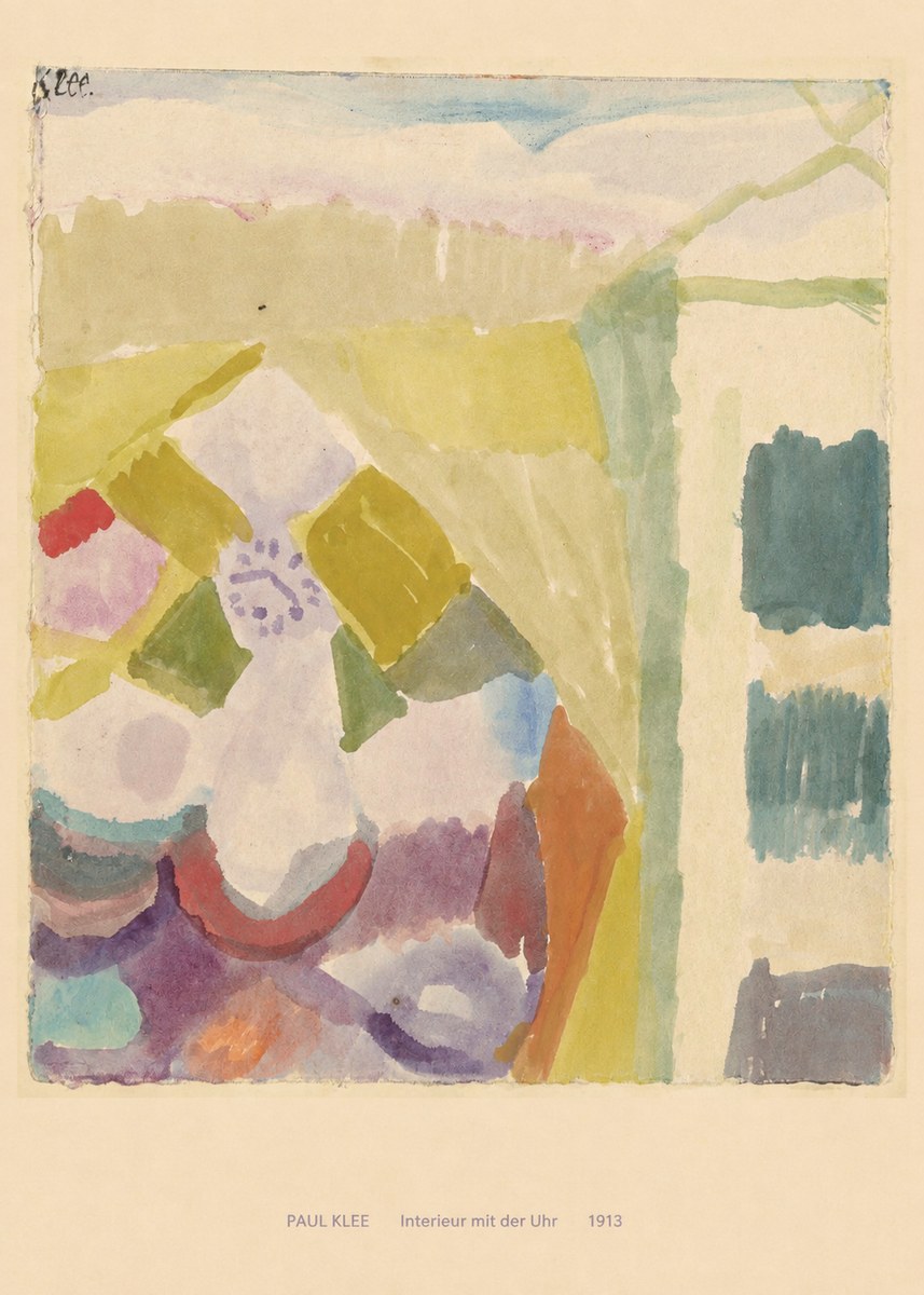 Paul Klee Interieur Mit Der Uhr I No6 - Plakat