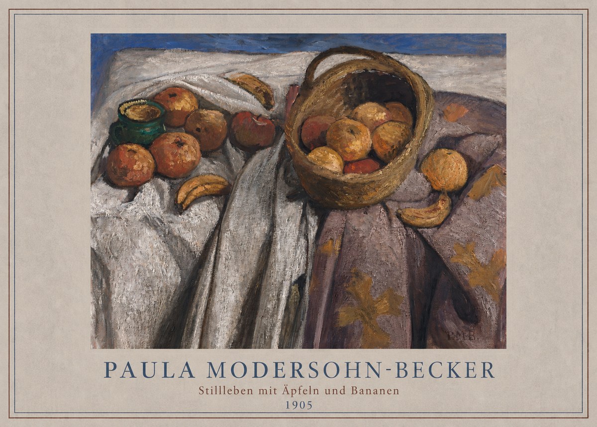 Paula Modersohn-Becker Stillleben Mit Äpfeln Und Bananen No2 - Plakat
