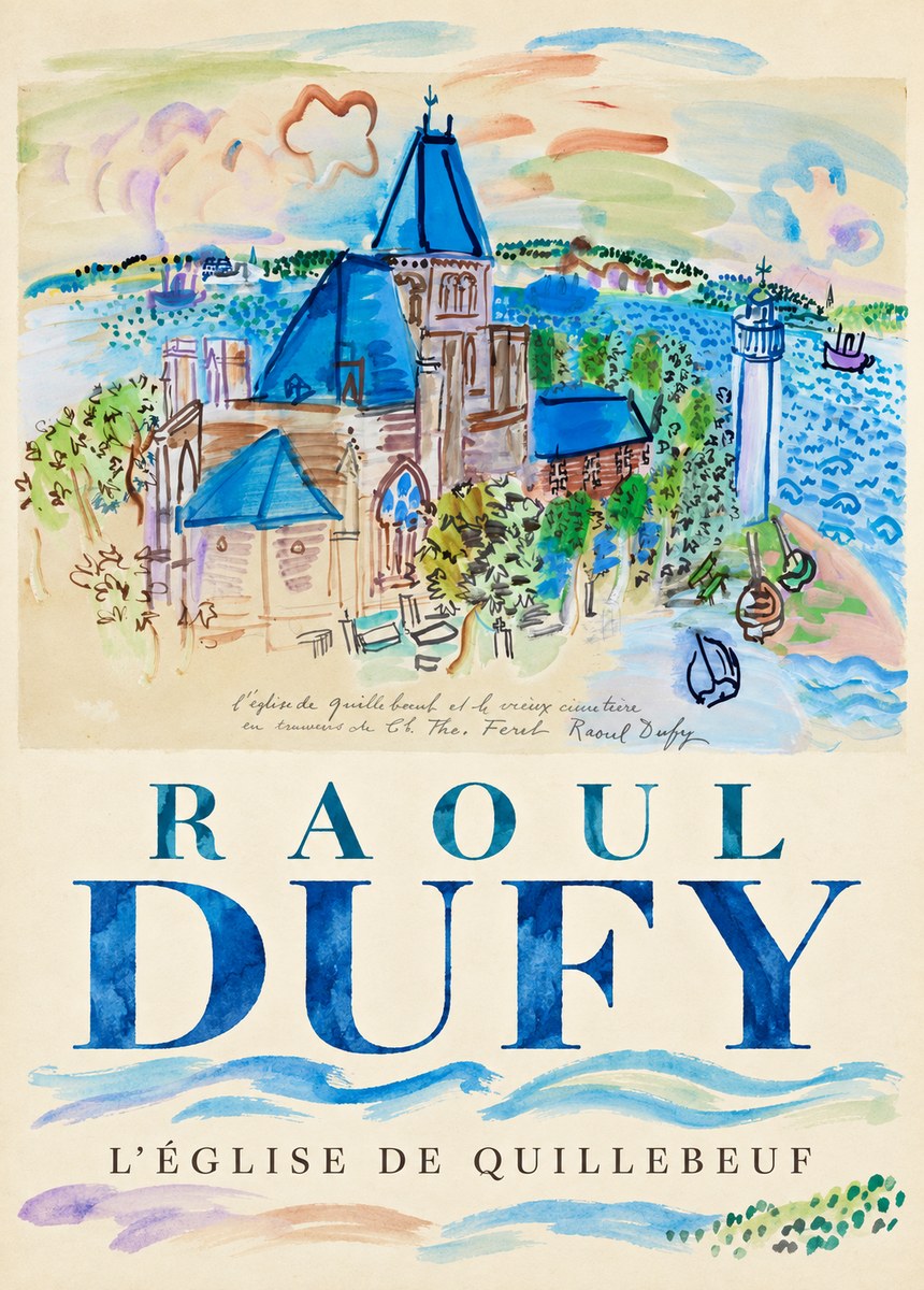 Raoul Dufy L'église De Quillebeuf No3 - Plakat