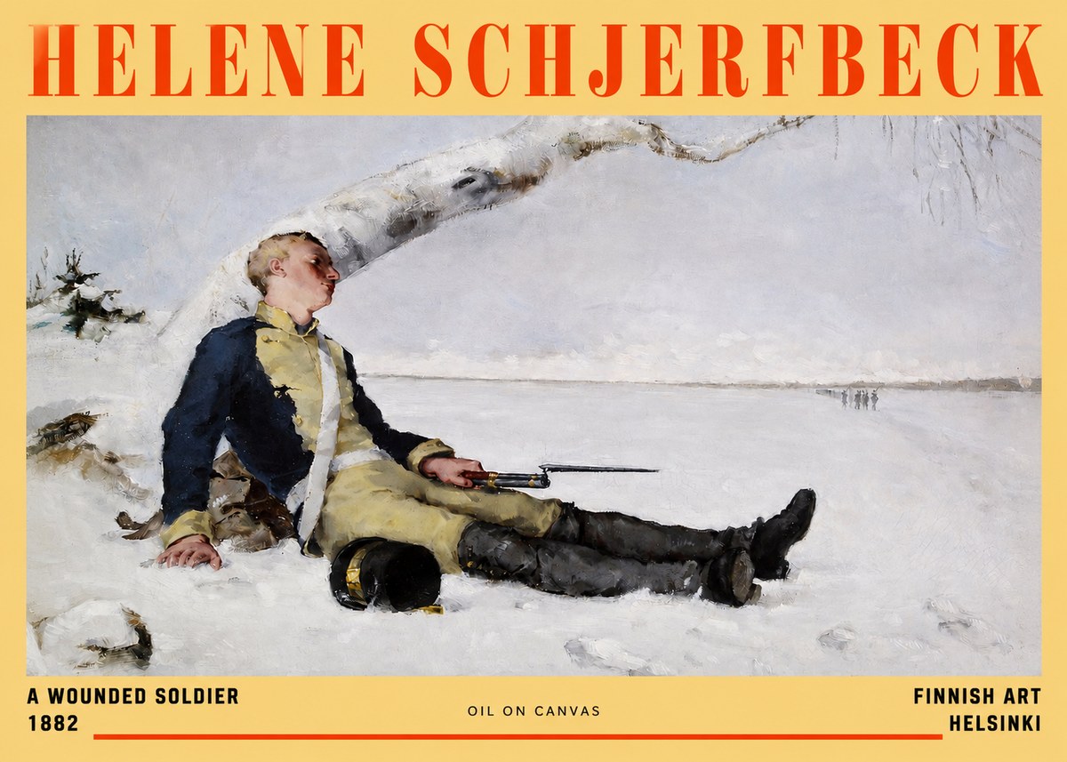Helene Schjerfbeck A Wounded Soldier (1882) No2 - Plakat