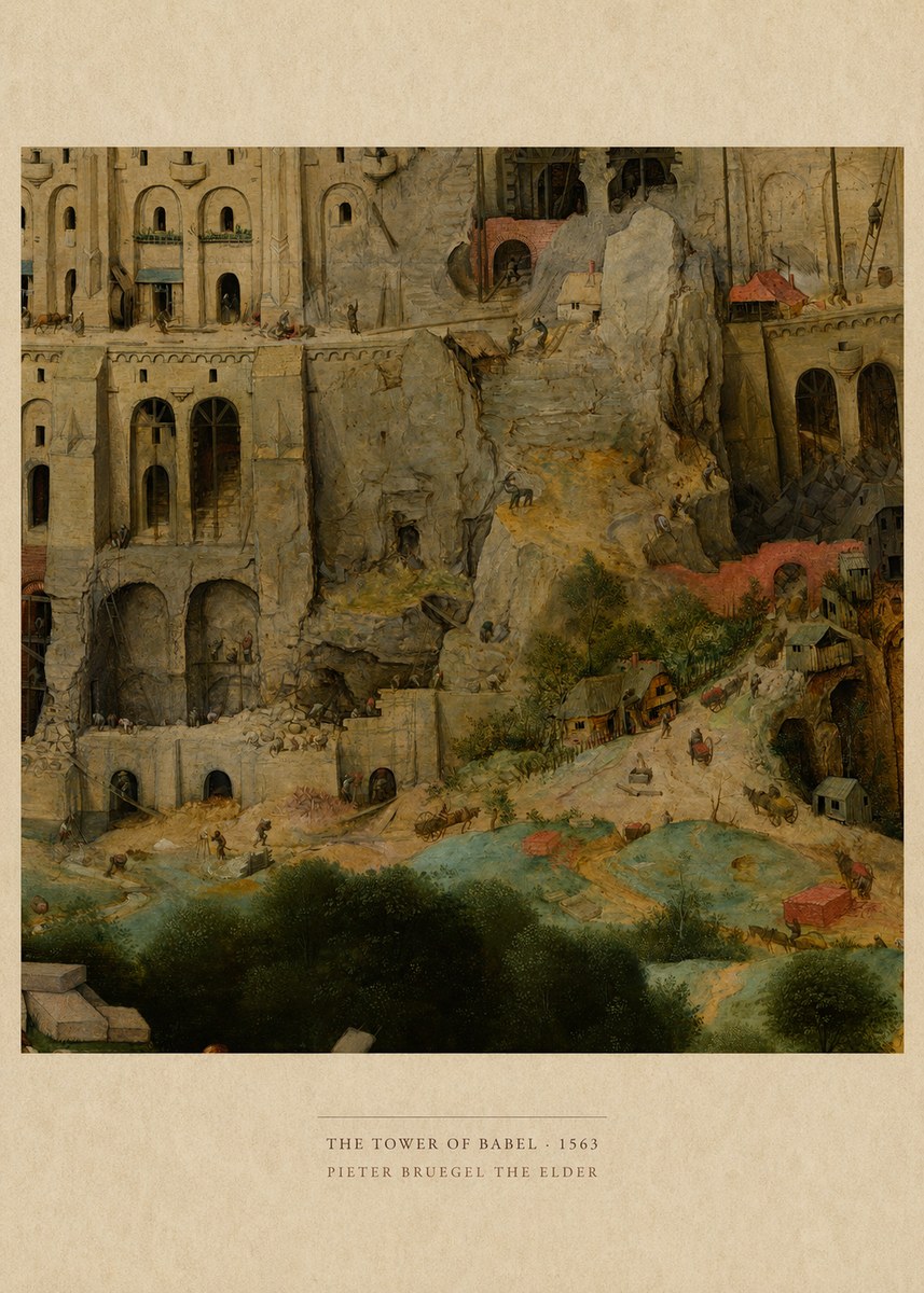 Pieter Bruegel The Tower of Babel XVII No6 - Plakat