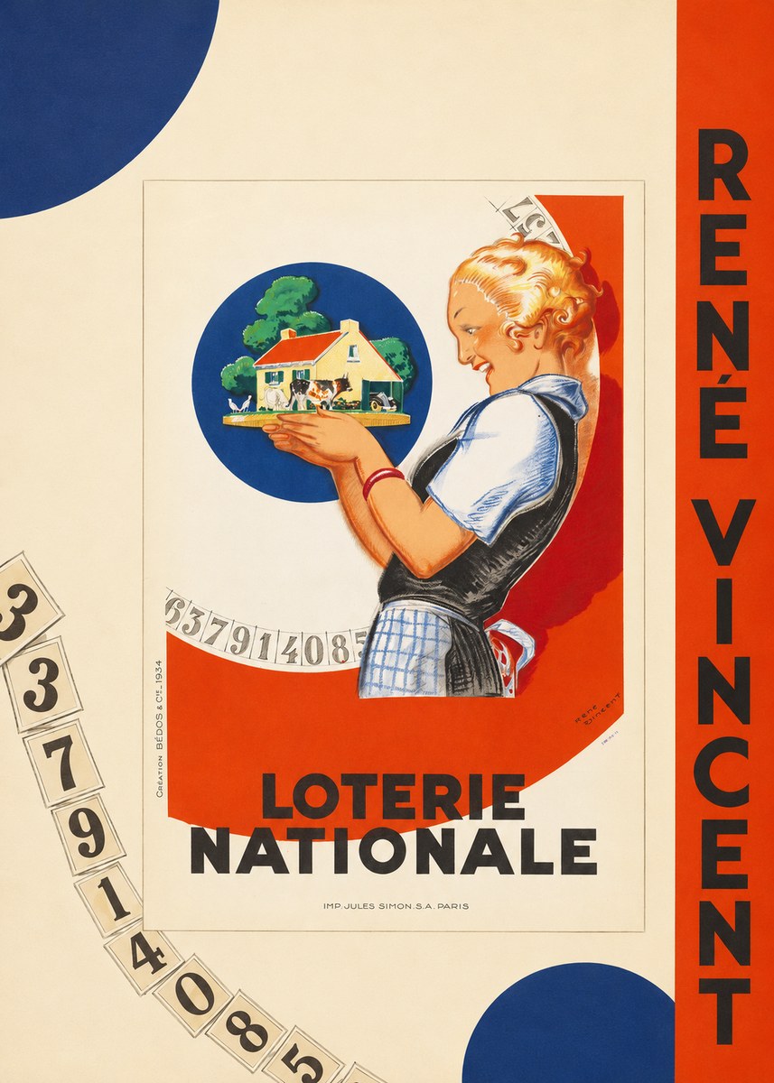 René Vincent Lotterie Nationale No3 - Plakat
