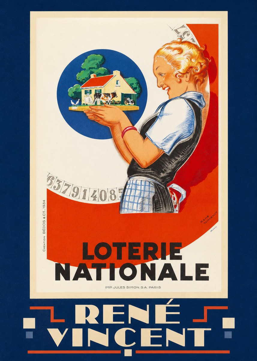 René Vincent Lotterie Nationale No4 - Plakat