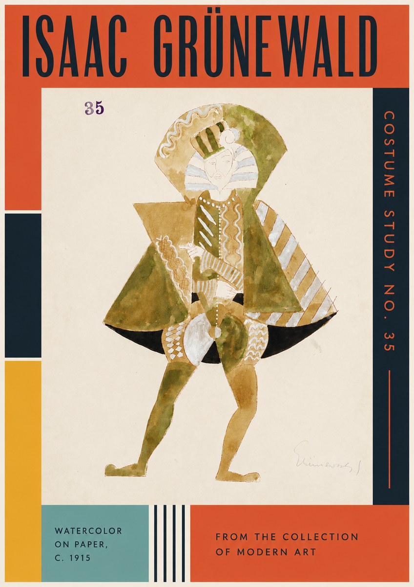 Isaac Grünewald Costume Study No. 35 No3 - Plakat