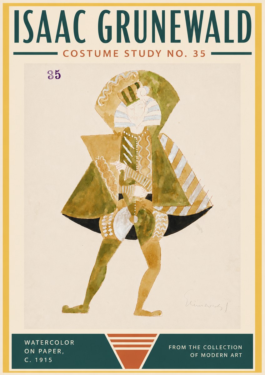 Isaac Grünewald Costume Study No. 35 No5 - Plakat