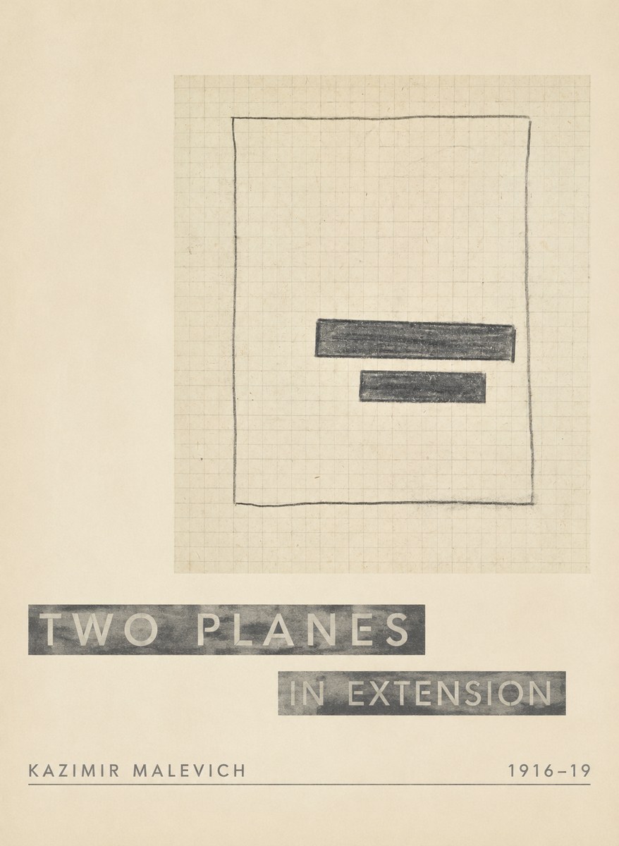 Kazimir Malevich Two Planes in Extension No5 - Plakat