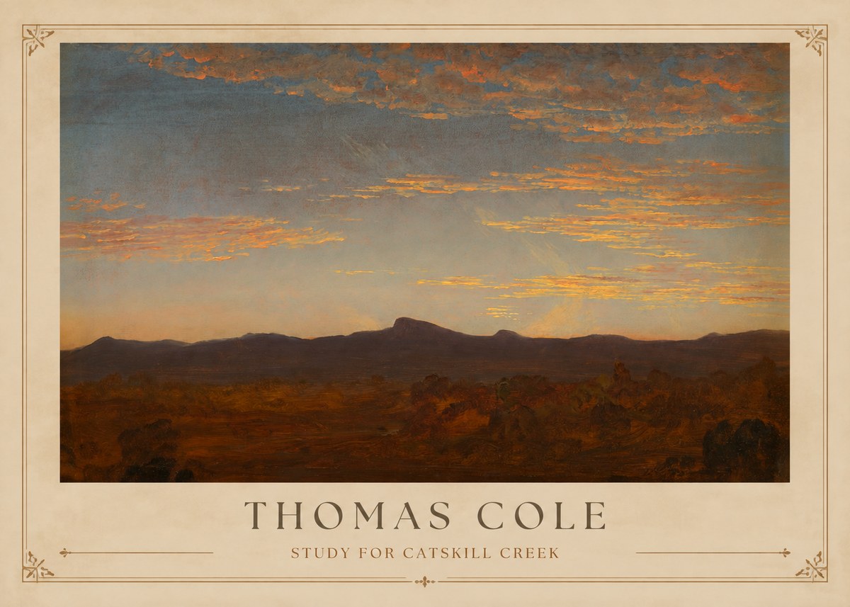 Thomas Cole Study for Catskill Creek II No1 - Plakat