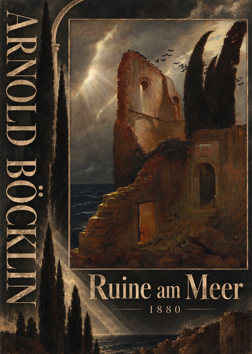 Arnold Böcklin Ruine Am Meer II No5 - Plakat