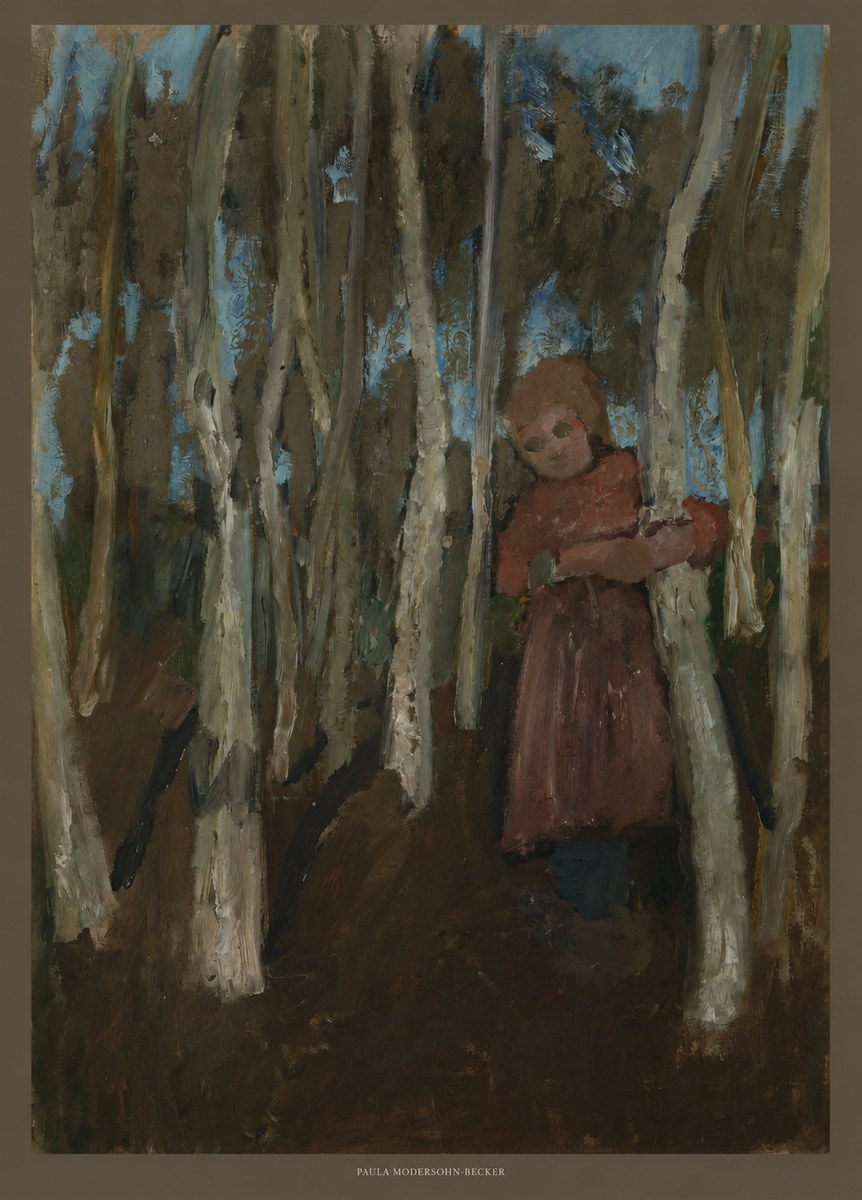 Paula Modersohn-Becker Girl in a Birch Forest No6 - Plakat