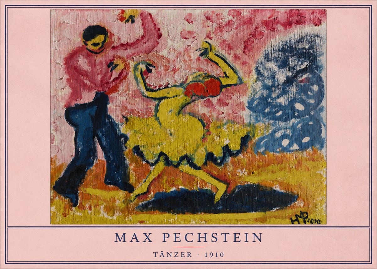 Max Pechstein Tänzer • 1910 No4 - Plakat