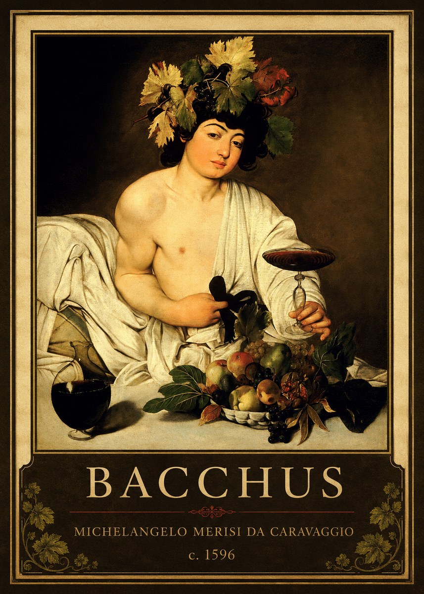 Michelangelo Merisi da Caravaggio Bacchus III No1 - Plakat