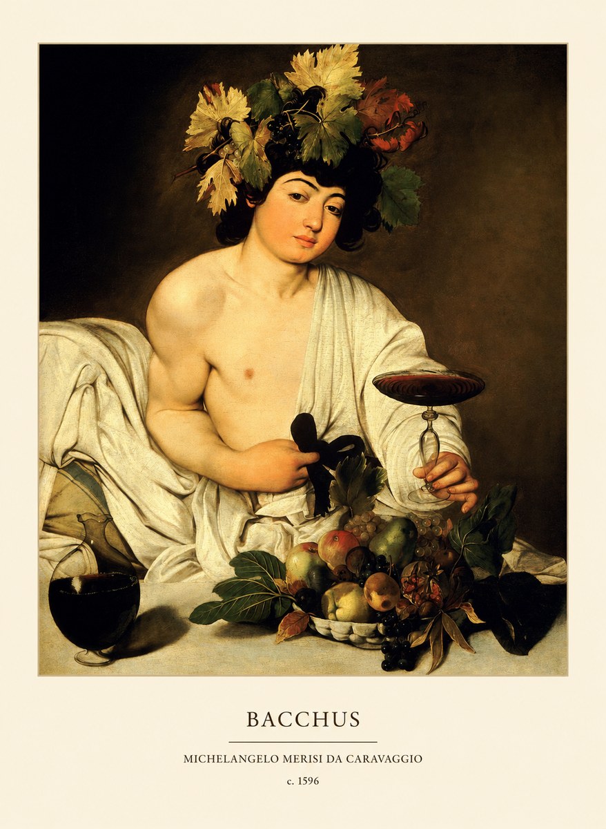 Michelangelo Merisi da Caravaggio Bacchus III No6 - Plakat