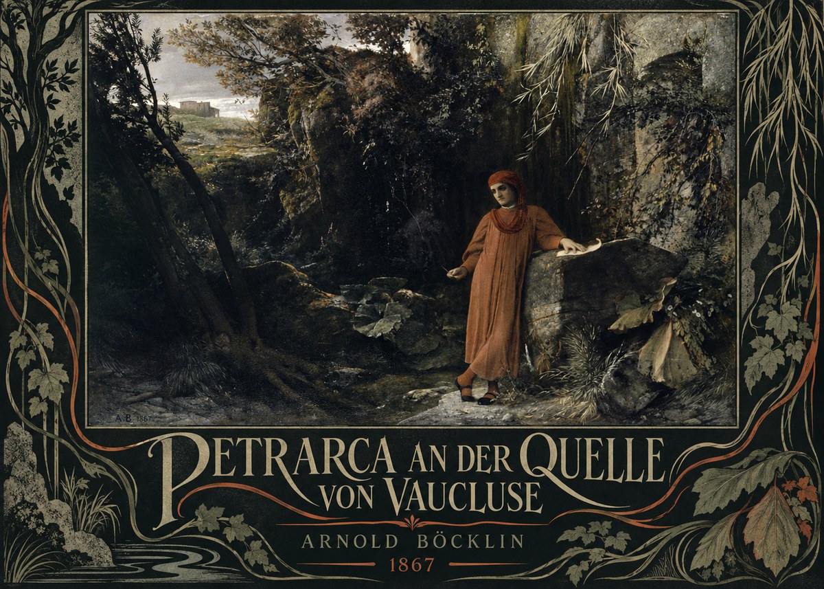 Arnold Böcklin Petrarca an Der Quelle Von Vaucluse No5 - Plakat