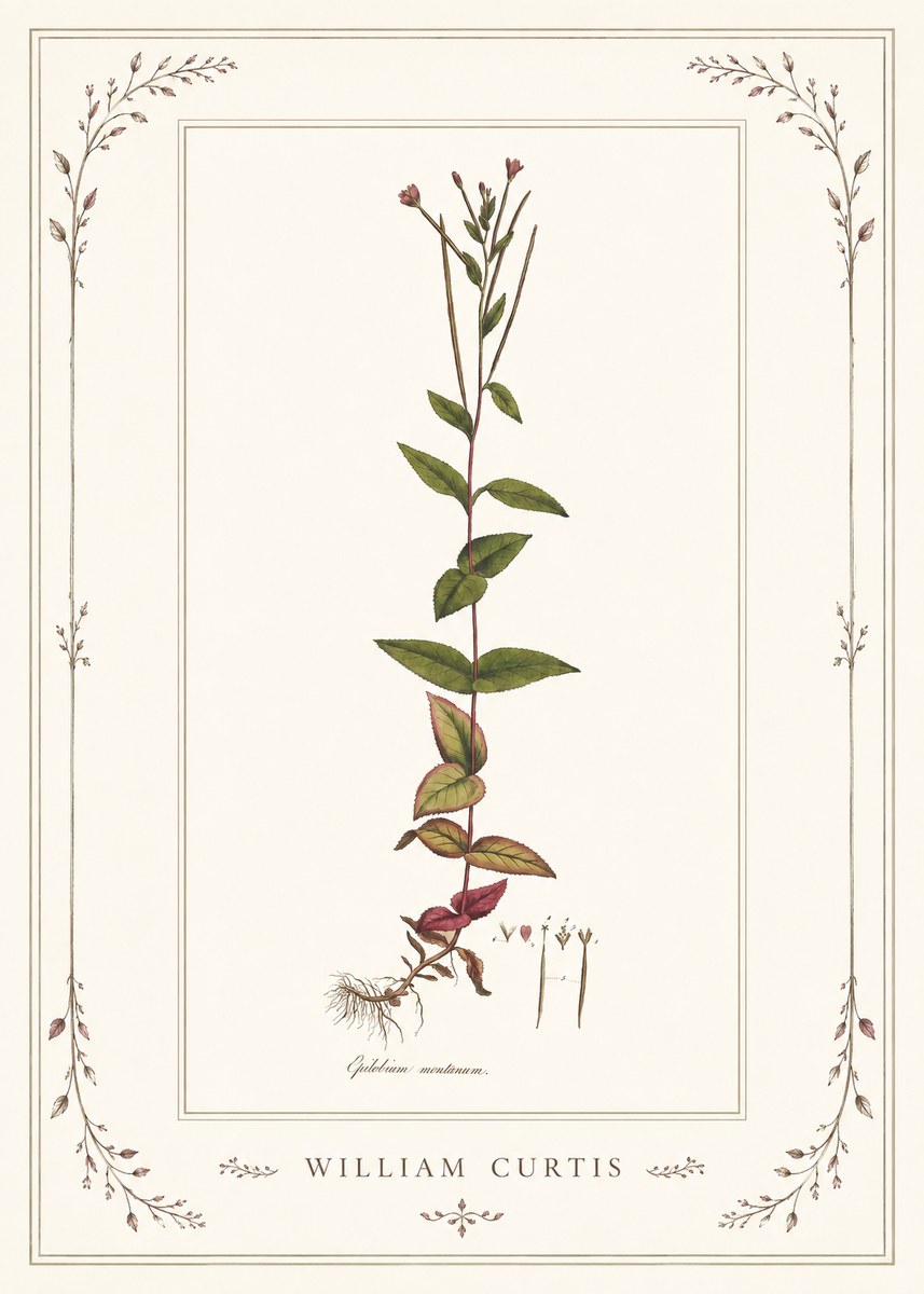 William Curtis Epilobium Montanum. No1 - Plakat