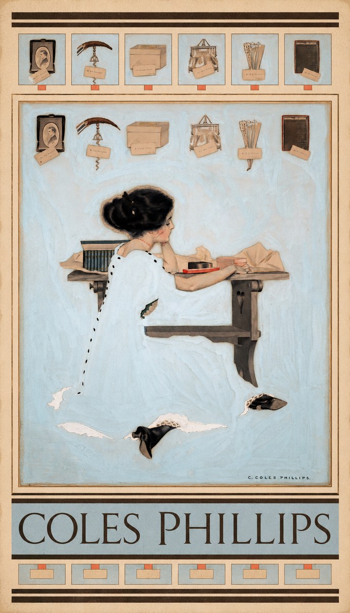 Coles Phillips Thinking of Him No6 - Plakat