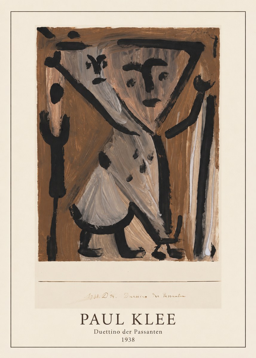 Paul Klee Duettino Der Passanten No3 - Plakat