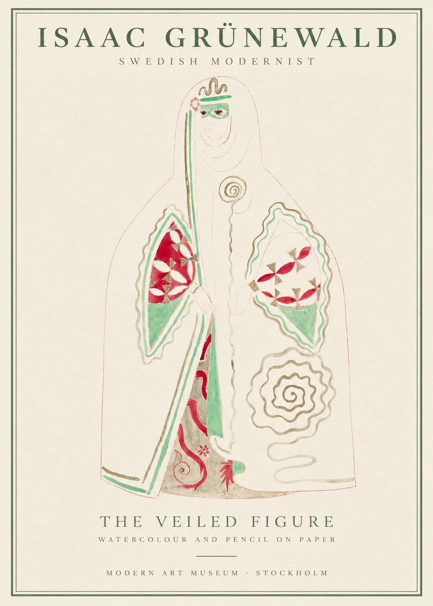 Isaac Grünewald The Veiled Figure No1 - Plakat