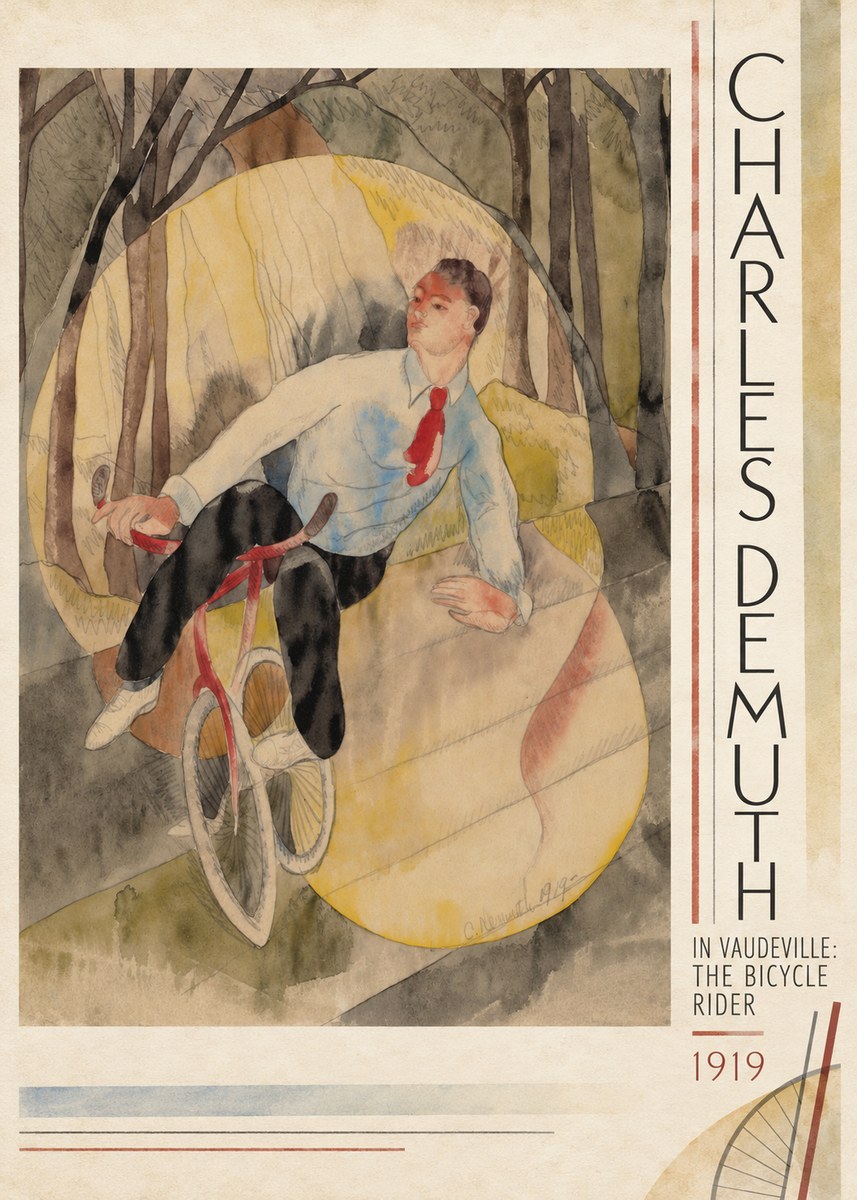 Charles Demuth In Vaudeville: the Bicycle Rider No3 - Plakat