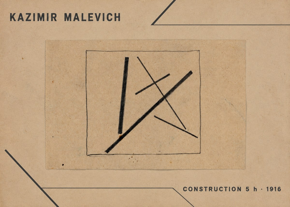 Kazimir Malevich Construction 5 H No1 - Plakat