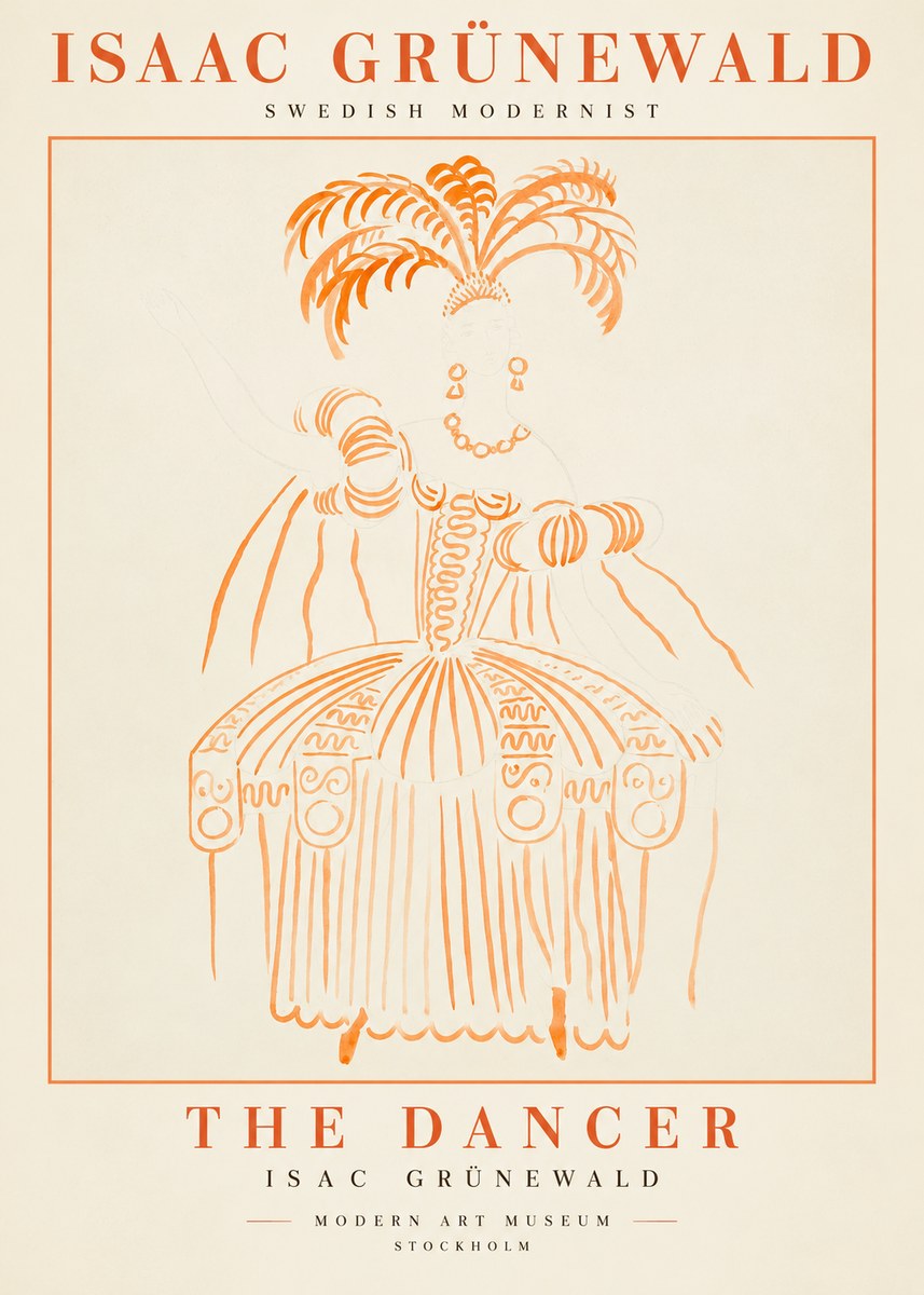 Isaac Grünewald The Dancer II No1 - Plakat
