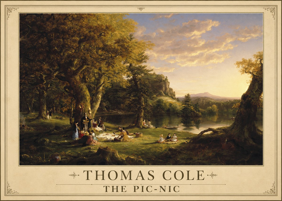 Thomas Cole The Pic-nic II No1 - Plakat