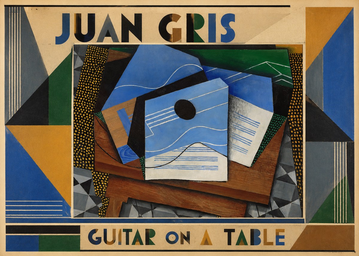Juan Gris Guitar on a Table No1 - Plakat