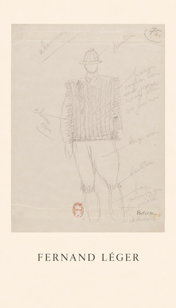 Fernand Léger Costume Study for a Male Figure No1 - Plakat