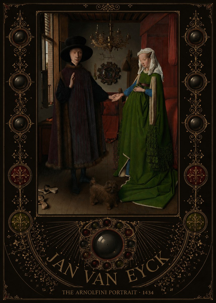 Jan van Eyck The Arnolfini Portrait VII No4 - Plakat