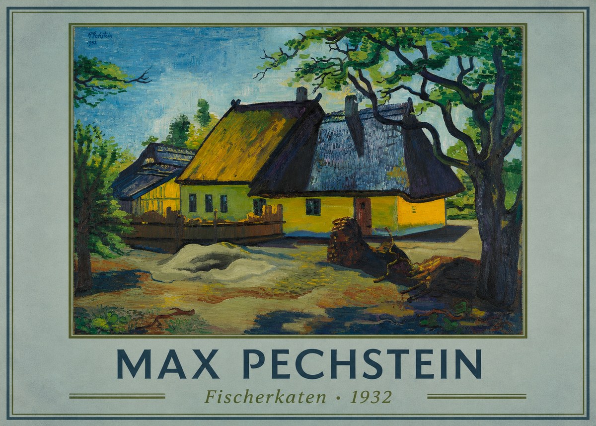 Max Pechstein Fischerkaten No1 - Plakat