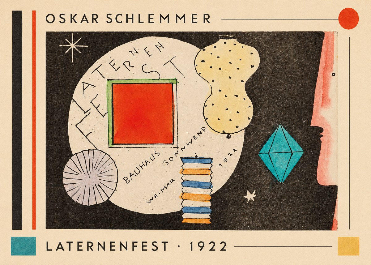 Oskar Schlemmer Laternenfest No1 - Plakat