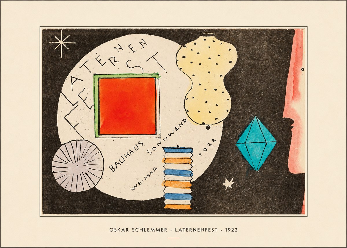 Oskar Schlemmer Laternenfest No4 - Plakat