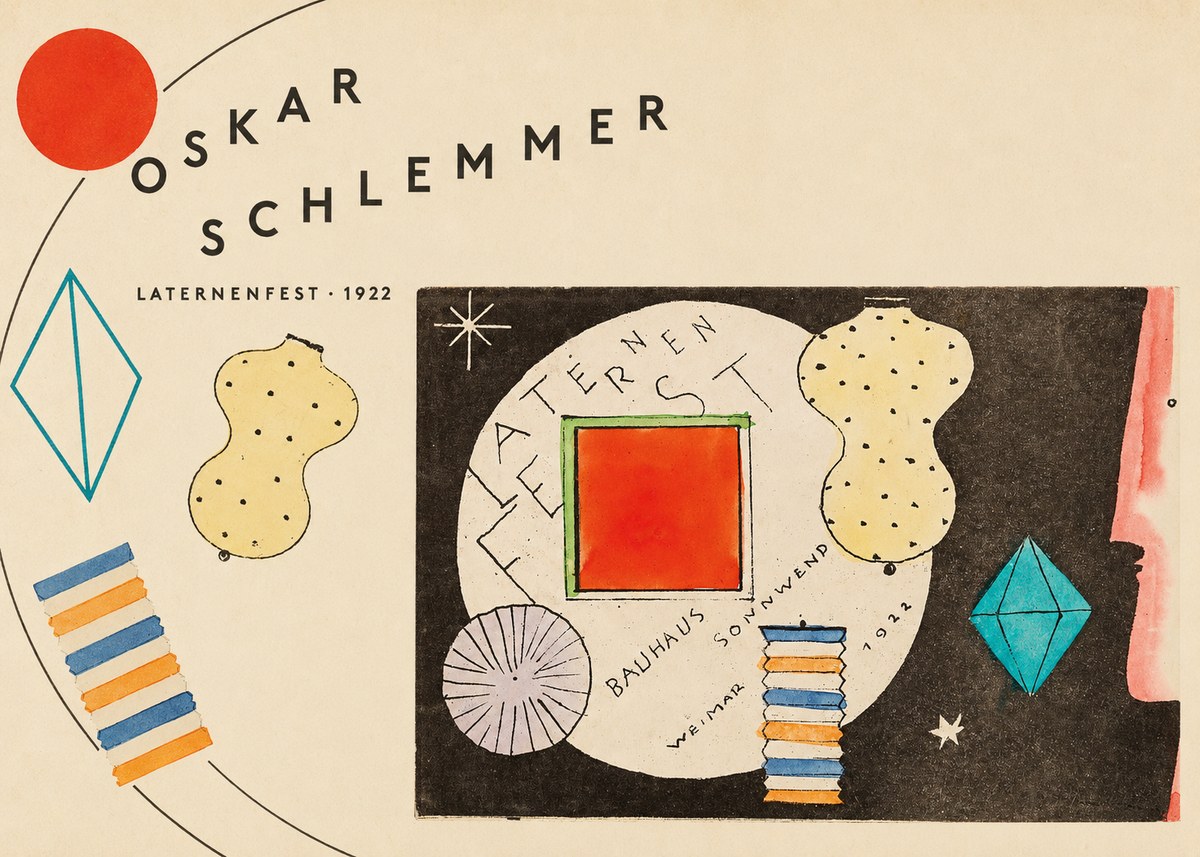 Oskar Schlemmer Laternenfest No5 - Plakat