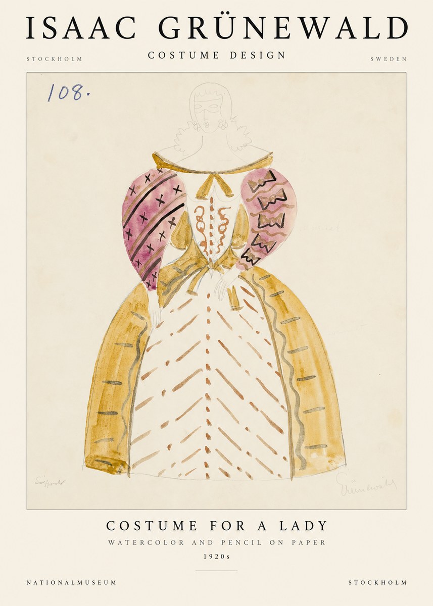 Isaac Grünewald Costume Design XII No2 - Plakat