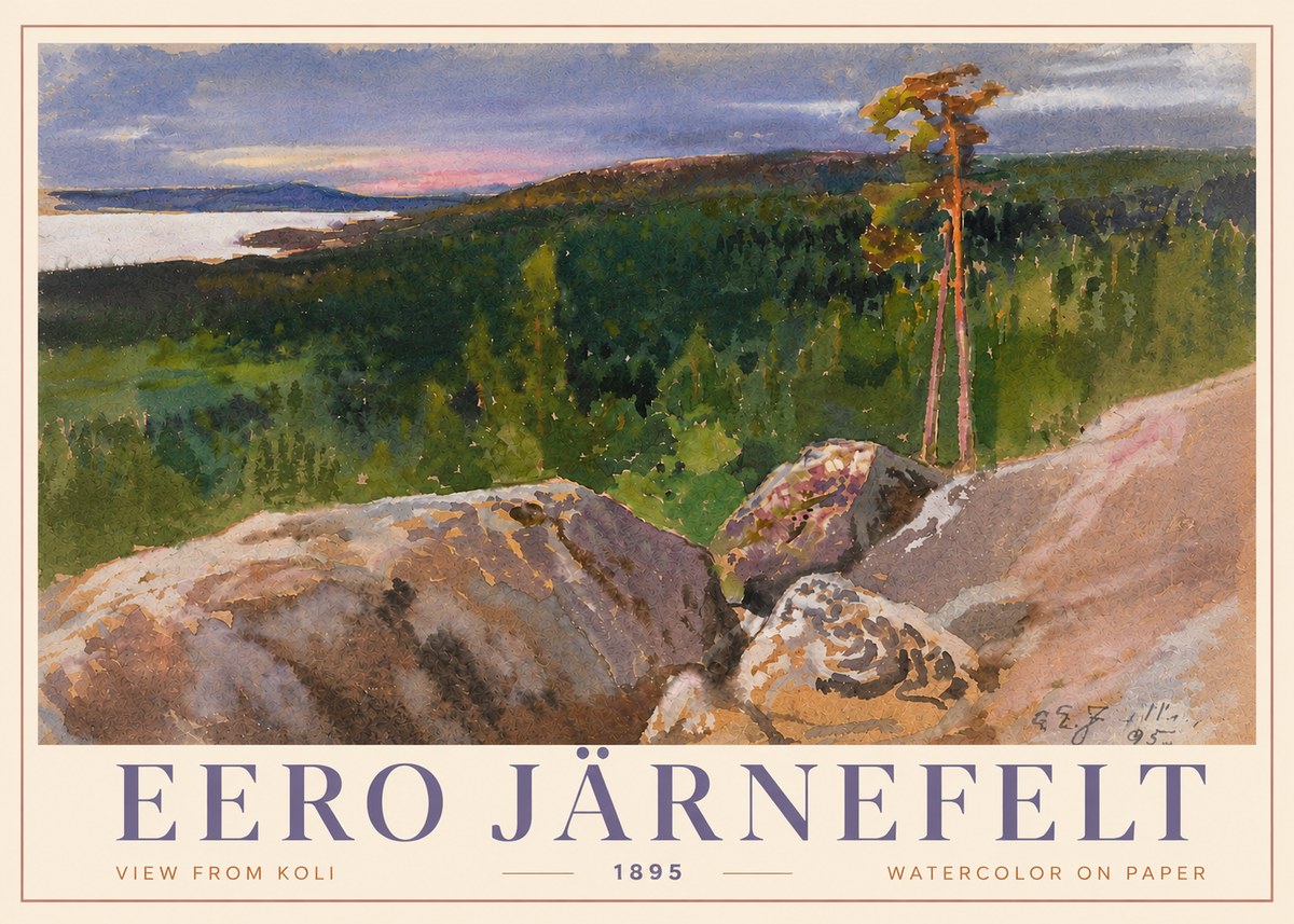 Eero Järnefelt View from Koli No4 - Plakat